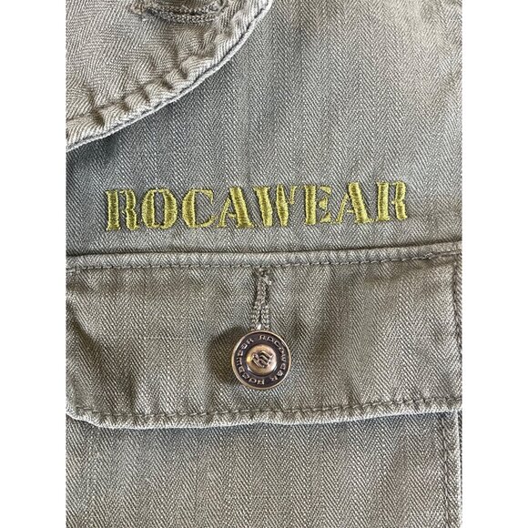 Rocawear Vintage Y2K Women's Belted Sleeveless Jumpsuit Army Green - Picture 5 of 14